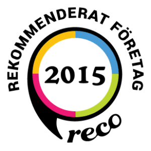 Rekommenderat företag 2015 av Reco