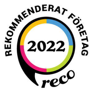 Rekommenderat företag 2022 av Reco.
