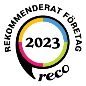 Rekommenderat företag 2023 av Reco.