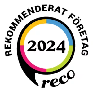 Rekommenderat företag 2024 av Reco.